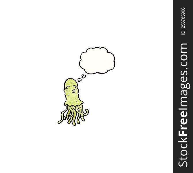 jellyfish with thought bubble