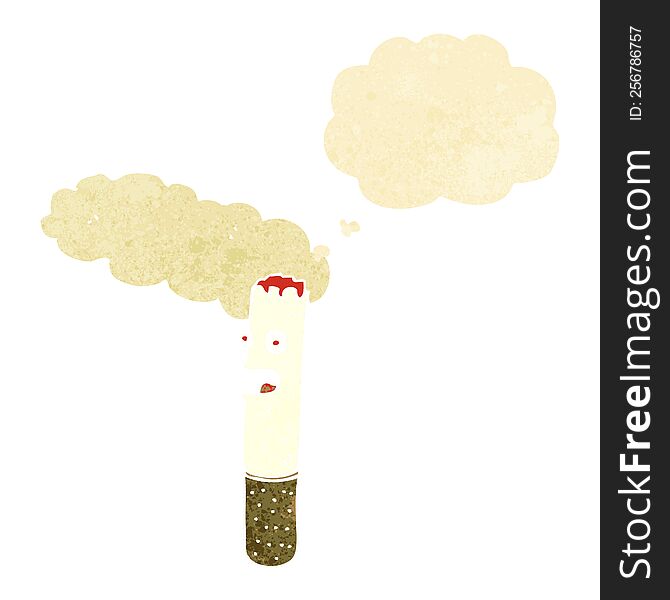 Cartoon Cigarette With Thought Bubble