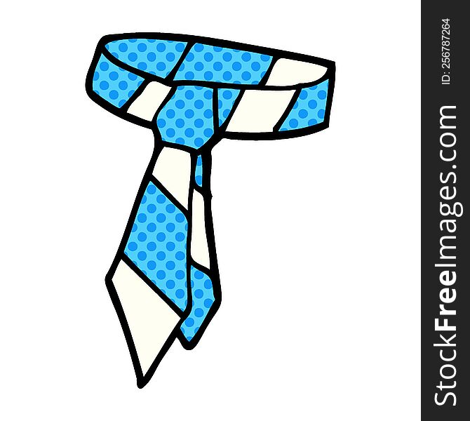 cartoon doodle striped tie