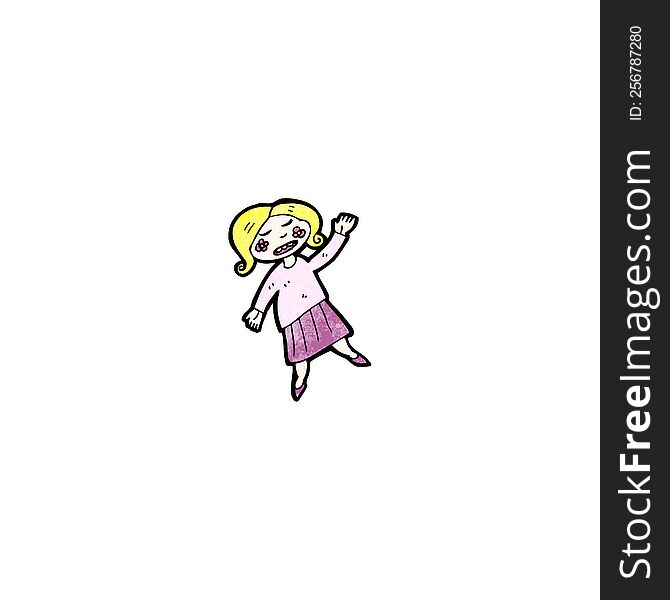 cartoon blond girl