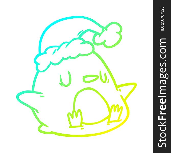 Cold Gradient Line Drawing Cute Penguin