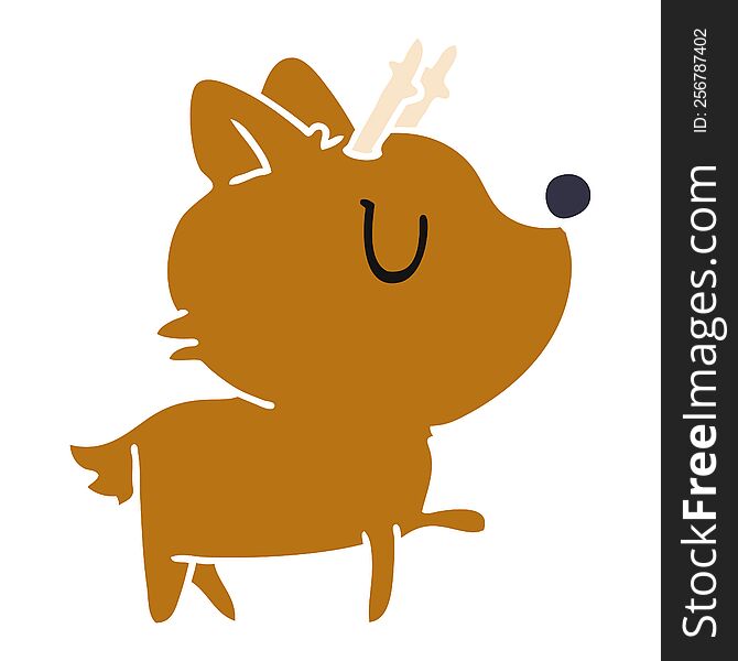 cartoon of  kawaii cute deer