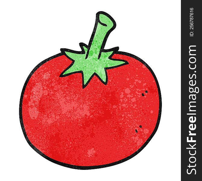freehand textured cartoon tomato