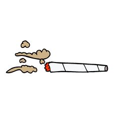 Cartoon Doodle Lit Joint Stock Photos