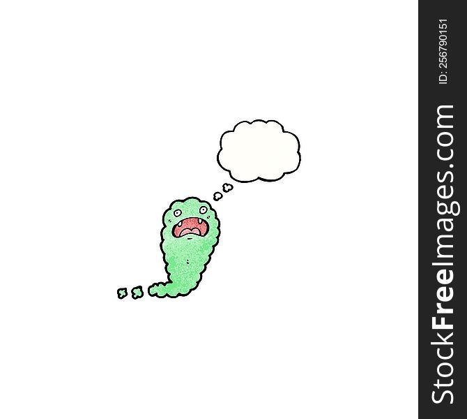 Cartoon Green Cloud Ghost