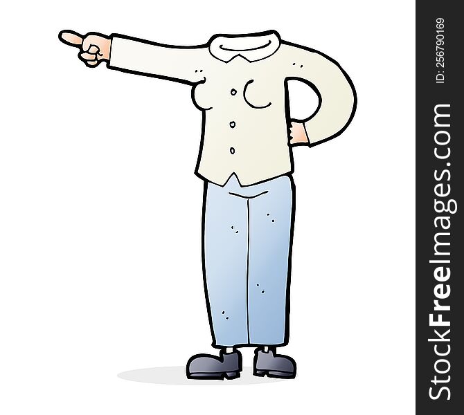 cartoon pointing body (mix and match cartoons or add own photo
