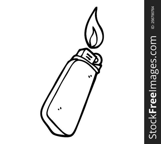 line drawing cartoon disposable lighter