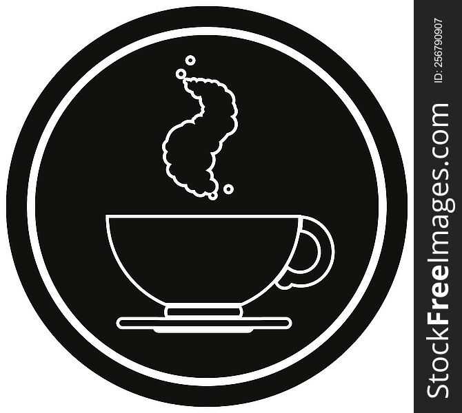 Coffee Cup Circular Symbol