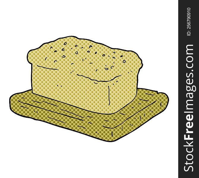 freehand drawn cartoon loaf of bread