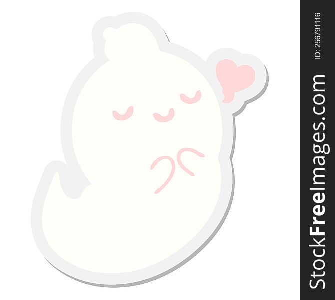Cute Cartoon Ghost Sticker