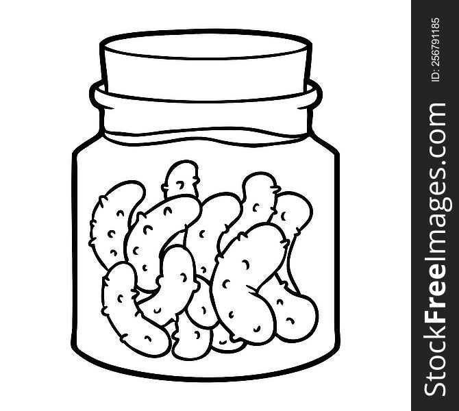 cartoon pickled gherkins. cartoon pickled gherkins