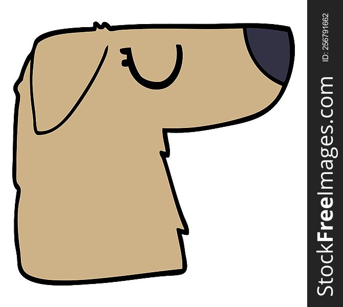 Cartoon Doodle Dog Face