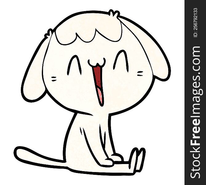 cartoon laughing dog. cartoon laughing dog