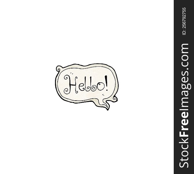 Cartoon Hello Symbol