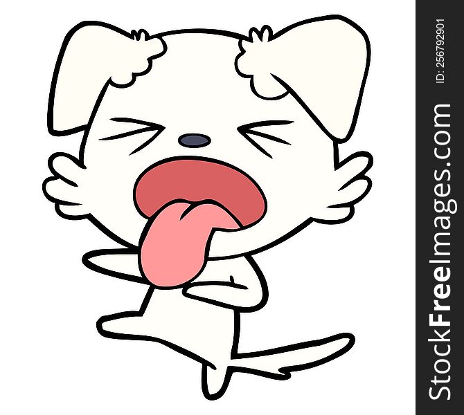 cartoon disgusted dog. cartoon disgusted dog