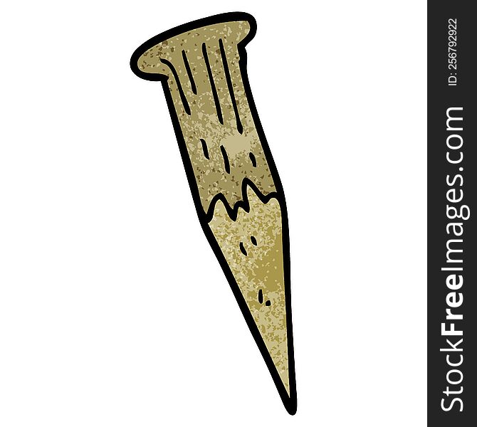 cartoon doodle wooden stake