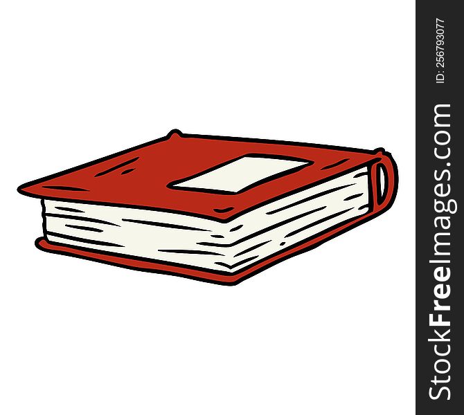 cartoon doodle of a red journal