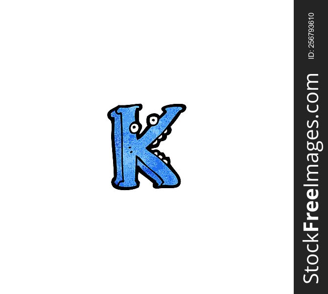 cartoon letter k