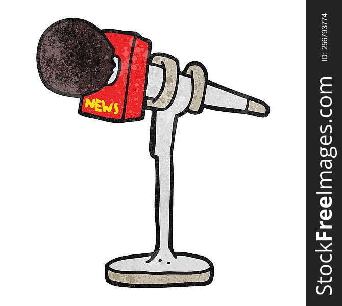 freehand textured cartoon microphone