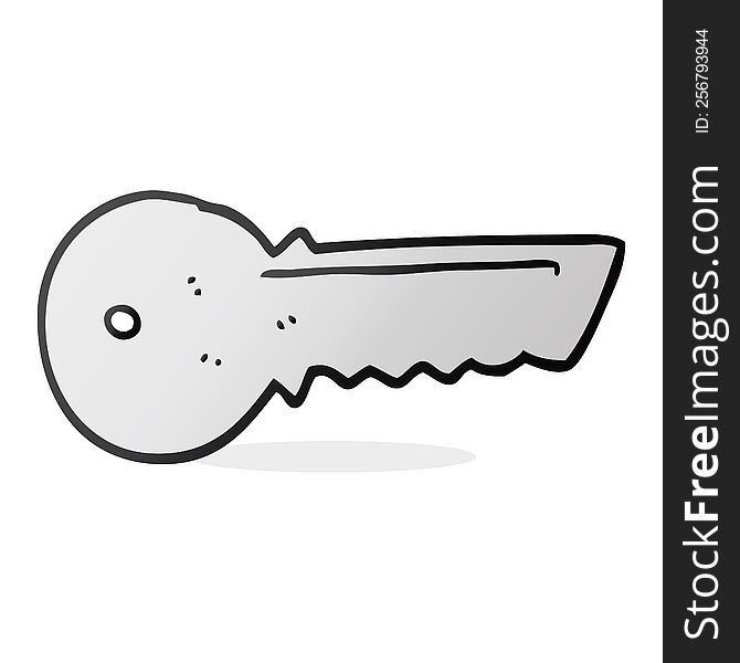 freehand drawn cartoon door key