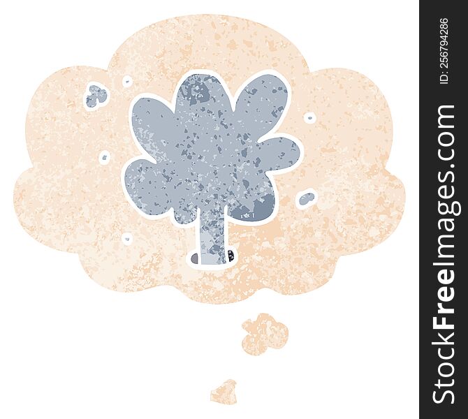 cartoon spouting water with thought bubble in grunge distressed retro textured style. cartoon spouting water with thought bubble in grunge distressed retro textured style