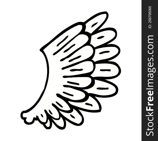 cartoon doodle angel wings