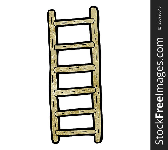 freehand textured cartoon ladder