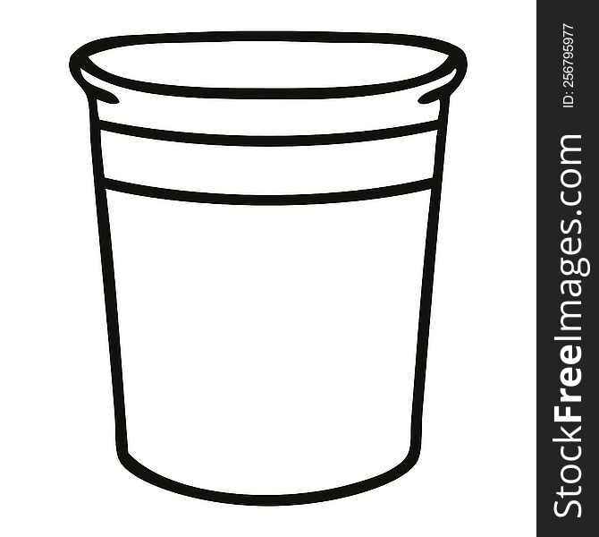 Quirky Line Drawing Cartoon Plant Pot