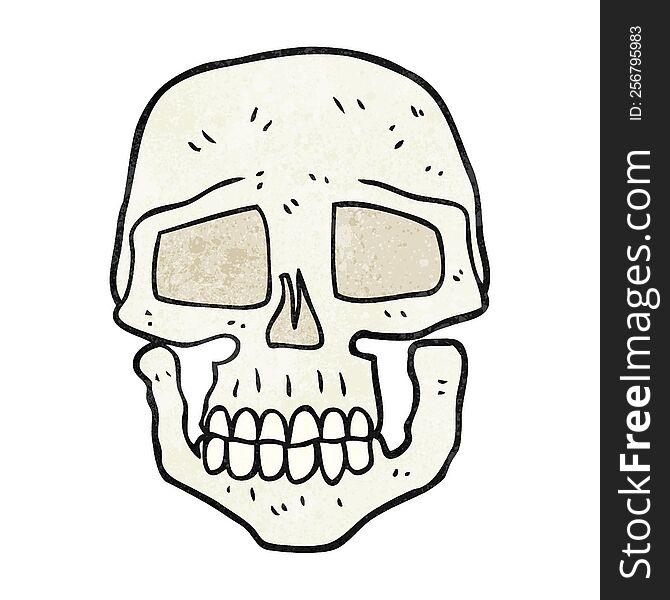 Textured Cartoon Skull