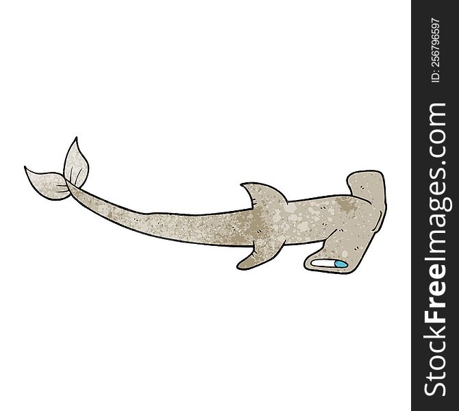 Textured Cartoon Hammerhead Shark