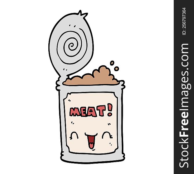 cartoon canned meat