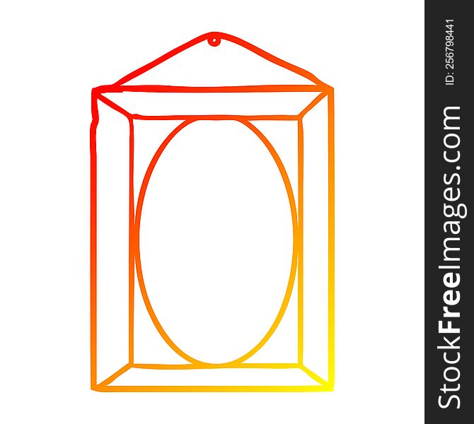 warm gradient line drawing picture frame