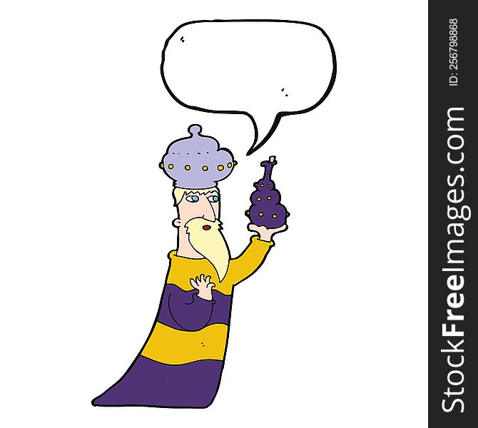 One Of The Three Wise Men With Speech Bubble