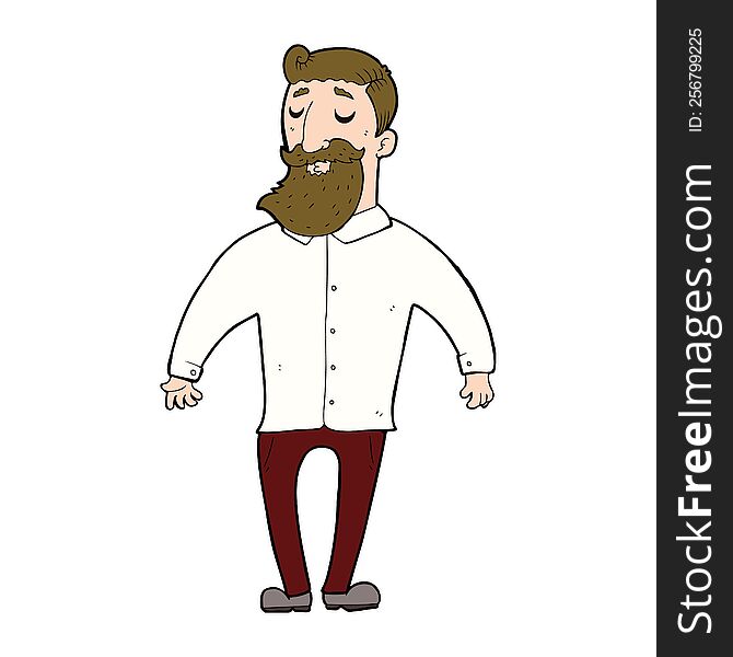 Cartoon Bearded Man