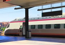 High Speed Train In Toledo Royalty Free Stock Photography High Speed Train In Toledo Royalty Free Stock Photography