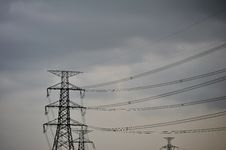 High Voltage Towers. Royalty Free Stock Photography High Voltage Towers. Royalty Free Stock Photography