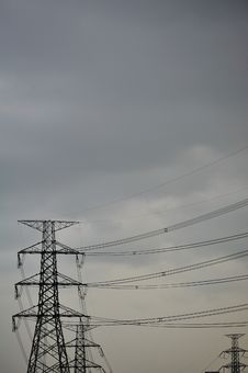 High Voltage Towers. Royalty Free Stock Photos