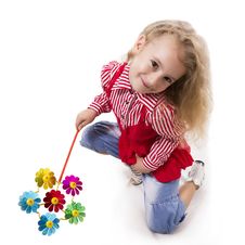 Cheerful Little Girl Smile. Stock Image