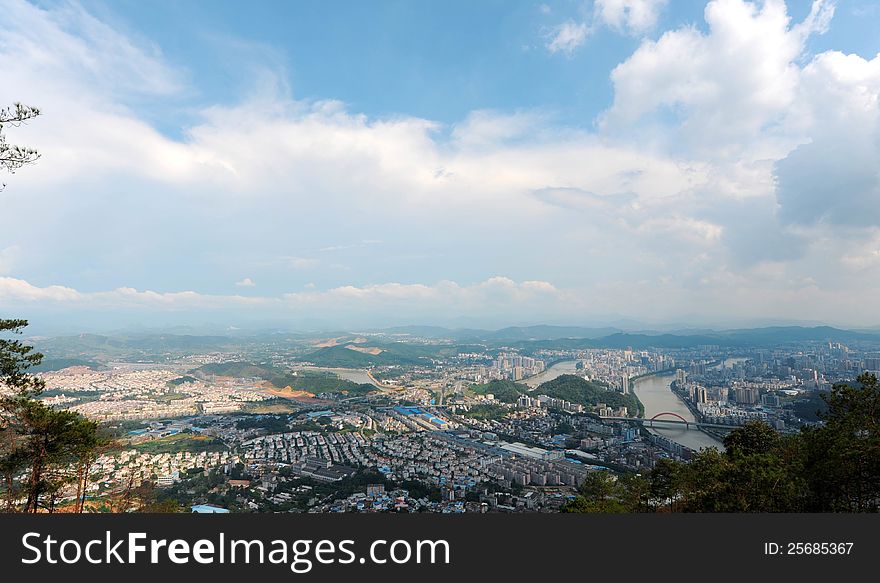 View of shaoguan city 2. View of shaoguan city 2