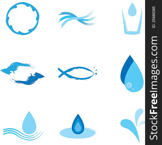 Set Of Water Symbols