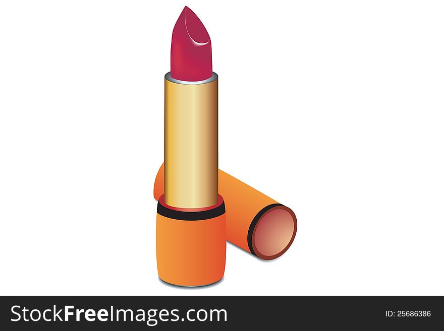 Isolated lipstick over a white background. Isolated lipstick over a white background