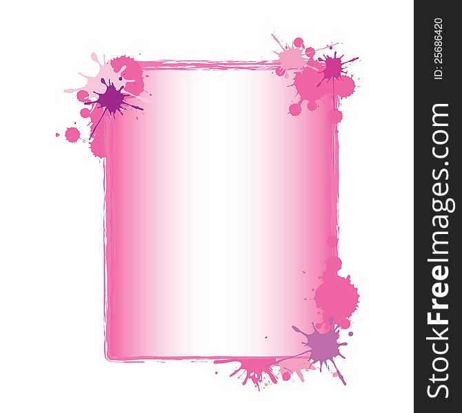 Pink Paint Splash Frame