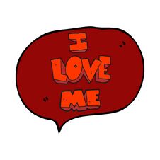 I Love Me Speech Bubble Cartoon Symbol Royalty Free Stock Photography I Love Me Speech Bubble Cartoon Symbol Royalty Free Stock Photography