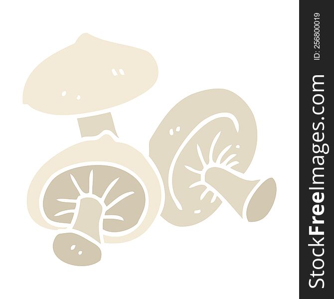 flat color illustration of mushrooms. flat color illustration of mushrooms