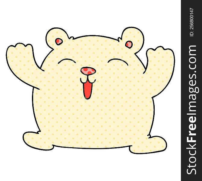 Quirky Comic Book Style Cartoon Funny Polar Bear