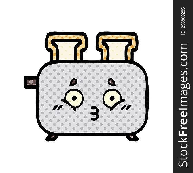 Comic Book Style Cartoon Of A Toaster