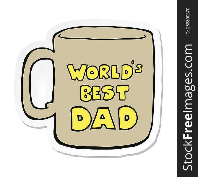 Sticker Of A Worlds Best Dad Mug