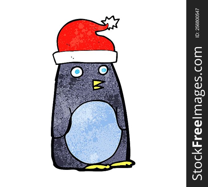 cartoon chrismtas penguin