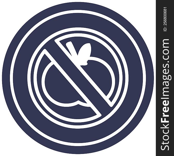 no healthy food circular icon symbol