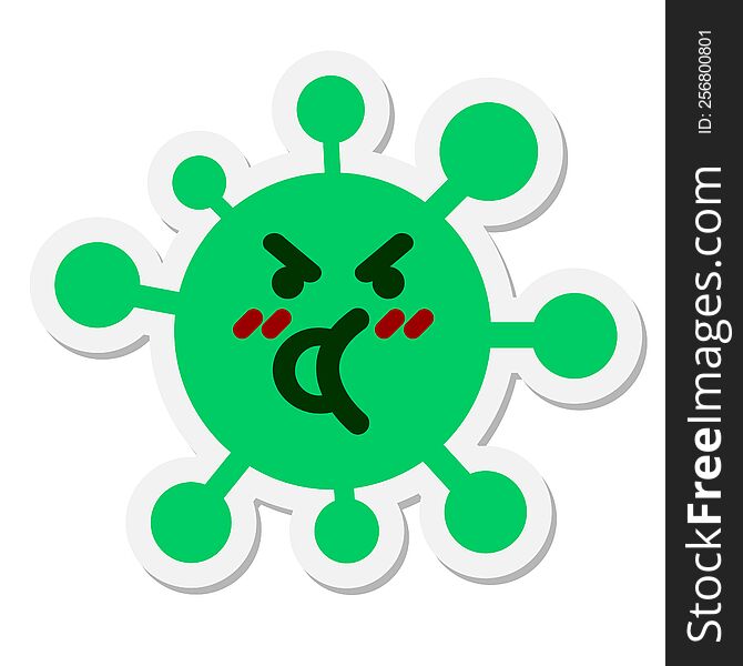 Angry Argument Virus Sticker